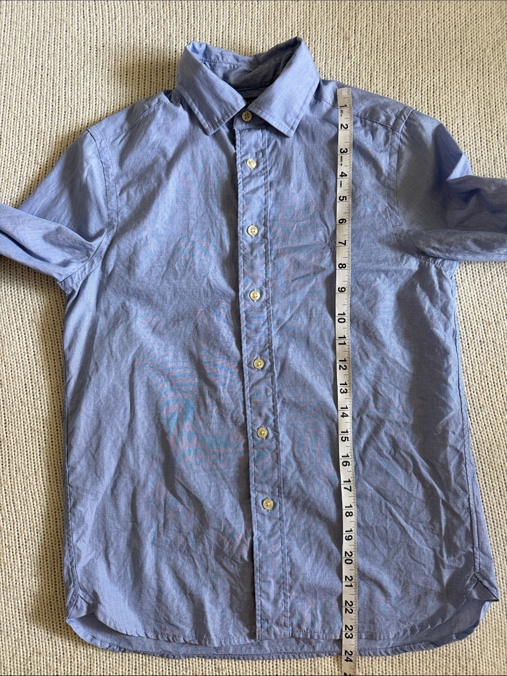 Polo Ralph Lauren Cotton Button Down Shirt Blue Size 14 - Picture 5 of 7